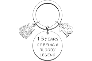 AMZQ Funny 13th Birthday Gifts for Girls Boys - Being A Legend - Thirteen Thirteenth Happy Birthday Keyring for Him Her Family Friend Joke Gifts Humour Sarcasm Keyring