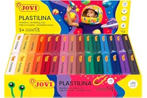 Jovi - Pack de Plastilina base vegetal, 30 pastillas de 50 gramos, surtido multicolor, sin gluten (70S)