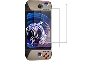 NUCNOK 2 Pièces Verre Trempé pour MSI Claw 8 AI+,HD Film Protection Écran,9H Dureté,Anti-Rayure,sans Bulles,Ultra Clair