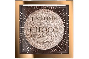 ‎EVELINE COSMETICS Eveline Cosmetics Choco Glamour Luminous Eye Shadow Topper - Luxuriöser Hochglanz-Glitzer für strahlendes Make-up, vegane Formel, geeignet für nasse und trockene Anwendung