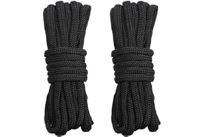 Shaddock Double-Braided Nylon Dock Lines -25ft/50ft Premium Docking Lines with 12 inch Eyelet Boat Mooring Line Anchor Rope Dia: 3/8 inch 1/2 inch 5/8 inch
