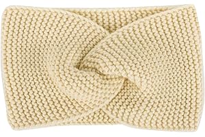 styleBREAKER Cerchietto a maglia fine da donna con nodo a torsione, motivo a maglia crespa, cerchietto invernale caldo, cerchietto 04026054, colore:Beige