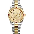 Reginald Unisex Watch Hands Sapphire Full Gold Stainless Steel Quartz Dial Watches
