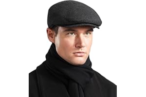 Comilaka Boina Hombre Gorras Plana Boina Gatsby Gorra Ajustable Sombrero Plano Vintage con Orejeras