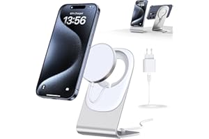 Cargador Inalámbrico BHHB mag- Safe Carregador Carga inalámbrica con Soporte 15W, Cargador Inalámbrico Rápido Stand para iPho