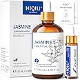 HIQILI Jasmine Essential Oils 100ML, 100% Pure Natural Jasmine Oil, for Perfume, Diffuser, Skin Care, Hair, Sleeping, Shampoo, Aromatherapy - 3.38 FI.Oz.