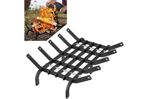 LZQ Ruszt na drewno kominkowe ze stali wysokowęglowej, do dużych obciążeń, ruszt kominkowy, 41 x 31 x 11 cm, uchwyt na drewno opałowe, ruszt do pieca, ruszt do pieca, kozioł z nóżkami, obciążenie do