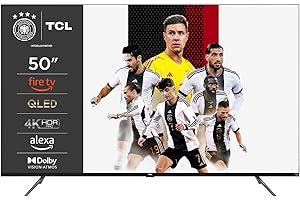 TCL 50CF630 126cm (50 Zoll) QLED Fire TV (4K Ultra HD, HDR 10+, Dolby Vision & Atmos, Smart TV, Game Master, 60Hz Motion Clarity, Press & Ask Alexa), Schwarz