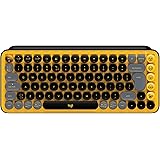 Logitech Pop Keys Mechanical Wireless Keyboard with Customisable Emoji Keys, Durable Compact Design, Bluetooth Or USB Connect
