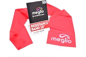 Meglio Resistance Bands for Men & Women - Latex Free Exercise Bands for Building Strength, Pilates Band for Fitness, Flexibility, Physiotherapy, Stretching & Yoga Bands | With Exercise Guide