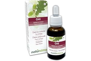 Oak o Roble común (Quercus robur var. pedunculata) Flores de Bach Naturalma - Gotas 30 ml - Extracto líquido sin alcohol - Esencias florales - Vegano y libre de alcohol