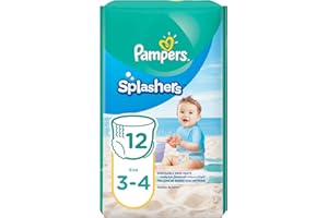 Pampers Splashers Swimming Pants, Size 3-4, 6-12 kg, Carry Pack, 12 Count