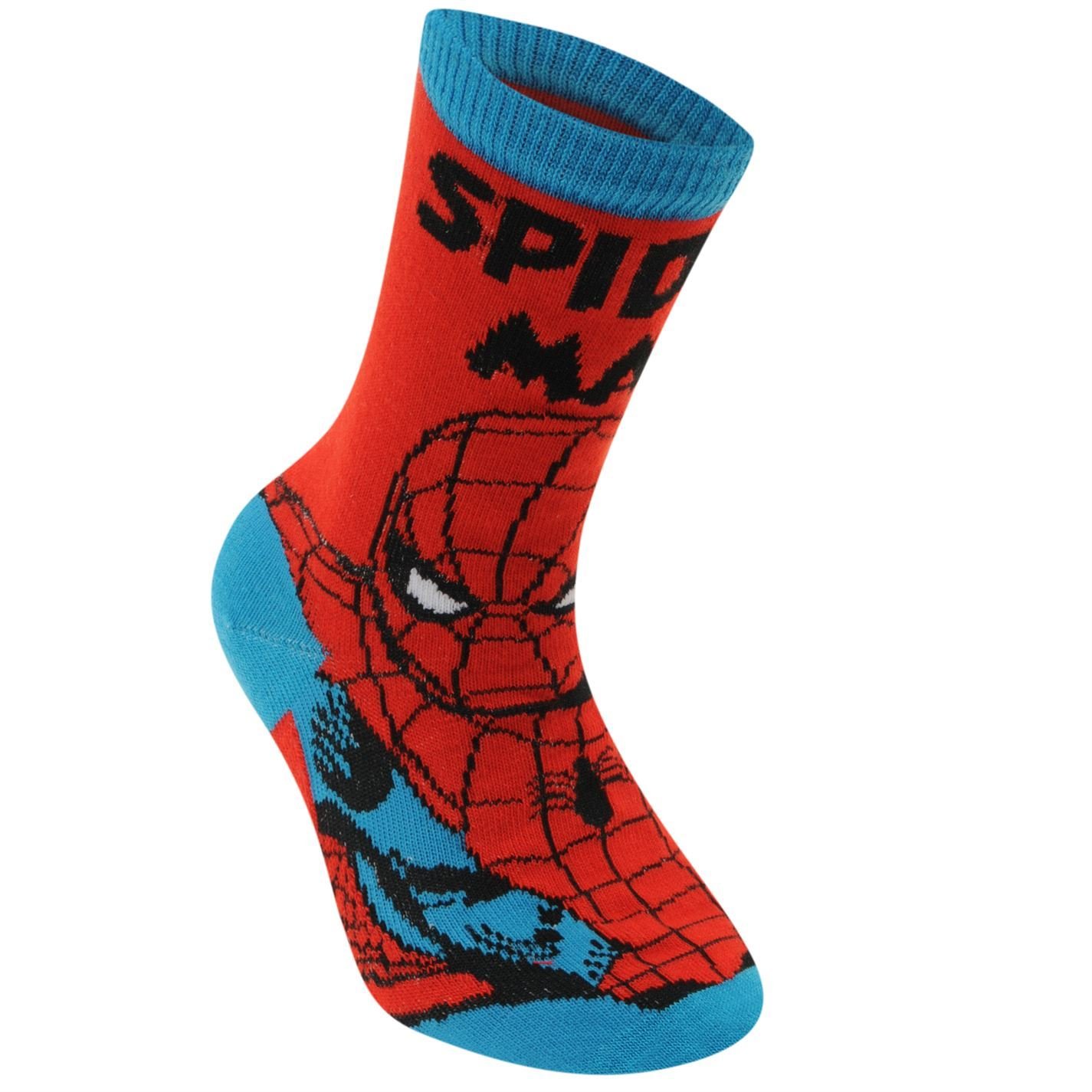 Marvel-Avengers-Crew-Socken-3-Pack-Kinder-RotGrnBlau-Charakter-Socke