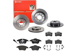 BREMBO BUNDLE Brembo Bremsscheiben Coated + Beläge Vorne + Hinten für VW Golf 5 1K1 Golf Plus