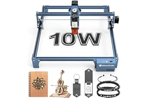 SCULPFUN S9 Pro 10W Máquina de grabado láser Foco láser ultrafino de 0,06 mm Grabadora láser CNC DIY con cámara CAM500 Lightburn Placa de nido de abeja 360x360mm Posicionamiento preciso