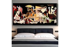 GUYING ART Guernica par Picasso peintures sur Toile célèbre Toile Mur Art Affiches et Impressions Picasso Photos Maison Mur décor 70x140 cm sans Cadre