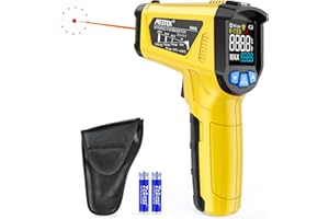 Infrared Thermometer MESTEK 50~800°C (-58℉~1472℉) Non-Contact Digital Laser Temperature Gun with LCD Display Alarm Adjustable Emissivity for Cooking/Pizza/Oven/BBQ/Grilling， Freezer HVAC
