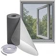 Netfly Mosquito Net for Windows 4×5 ft, Grey | DIY Self-Adhesive Insect Screen Mesh | Fine Mesh Fly & Bug Screen Curtain | Wi