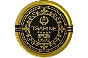 100g de caviar d'esturgeon noir | Esturgeon sibérien | Acipenser baerii | Caviar de poisson | Caviar Malossol | Caviar noir | Marque - TSARINE Caviar | Livraison réfrigérée express gratuite