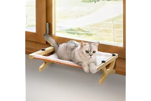 Pawtasy Amaca per Gatti da Finestra 47.5 x 42 cm, Regolabile e Multifunzione Fino a 22.7 kg, Sicura e Stabile