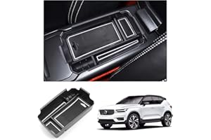 YEE PIN Mittelkonsole XC40 2018 2019 2020-2023 2024 Handschuhfach für Armlehne Organizer XC40 Aufbewahrungsbox Mit Rutschfestermatte Autozubehör