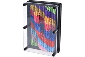 MIK FUNSHOPPING Tabla de uñas 3D, diseño de pinart, diseño retro, 17,8 x 12,5 x 5,5 cm, multicolor