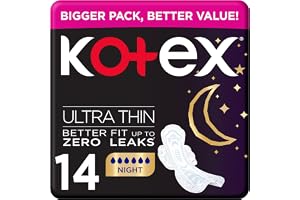 Kotex Ultrathin Pads Night + Wings 14pcs