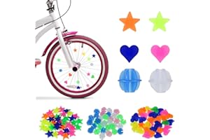 ALTcompluser 210 Stück Bunten Fahrradspeichen-Dekorationen, Speichenklicker Kinderfahrrad Leuchtendes Speichenreflektoren Kinder Fahrrad Zubehör Reflektierende Speichenperlen