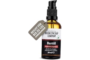BROOKLYN SOAP COMPANY® · Huile pour barbe (50 ml) pour le soin quotidien de la barbe de 3 jours ou de la barbe entière