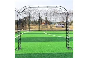 ARtsim Torbogen Rosenbögen für Kletterpflanzen Rankhilfe Rankgitter aus Metall stabil Rosengitter Gartenbogen Eisen 140/200/260/310/350cm Breite (Color : Schwarz, Size : 330cm x 250cm)