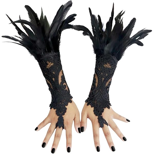 Federkragen Schwarz Für Damen - Black Swan/Raben Kostüm, Gothic Federschulter Für Karneval, Cosplay, Partys (ca. 82 Cm)