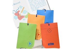 VOICEGIFT Etichette regalo registrabili con voce in 60 secondi - Multicolore | Confezione da 4