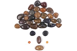 HOVIN Ciottoli Pietre Decorative - 3-5cm Sassi Naturali da Giardino, Sassolini Decorativi per Vasi, Ghiaia per Piante in Vaso, Pietre per Acquario,Sassolini per Giardino da Esterno