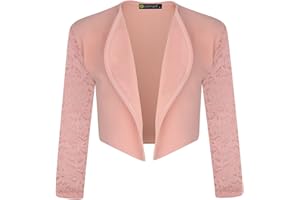 LOTMART Fille Long Manche Dentelle Bout Ouvert Boléro Veste pour Enfants Cardigan Haut