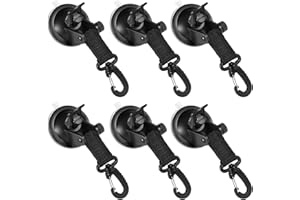 Bohoray 6 Stück Saugnapf Camping Extra Stark Haken, Anker Saugnapf 6.2cm, Saugnapf Set Bis 12 kg, Saugnapf Multifunktionaler, Saugnapf Starke Für Camping Auto Sonnensegel Outdoor Planen Zubehör
