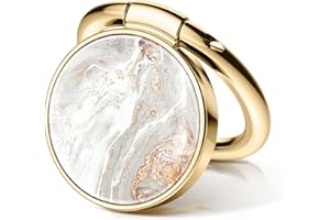 GVIEWIN Soporte de Anillo de Dedo de mármol para teléfono, Soporte de Agarre de Metal de 360° para Soporte magnético de Coche, Compatible con iPhone 15/14/13/Pro/Pro Max/12/11 y Otros teléfonos