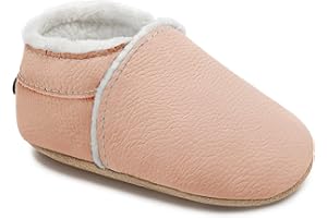 HMIYA Chaussures Cuir Souple Bébé Chaussons Premiers Pas Bebe pour Garçon Fille Nourrisson Efant