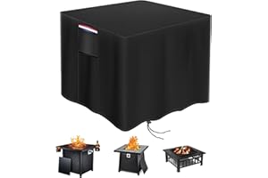 JIIMHTE Fire Pit, 30x30x25in Square Firepit For GasFire Table Waterproof Patio Furniture Covers 420D Square Garden Furniture Covers Waterproof Anti-UV Outdoor Garden Table Rectangular