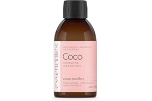 Essenciales – Olio di Cocco BIO, 100% Puro e Naturale, 200 ml | Olio Vegetale di Cocos Nucifera, 1ª Pressione a Freddo, Non Raffinato