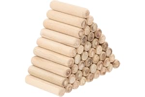 PATIKIL 100 st 12 x 60mm träpluggssats, riffelträpluggar trästift Pluggssats Gerillda träpluggsstift Pluggs trä med riflninga