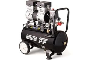 POLLOR 24L Air Compressor Low Noise Oil Free Electric Portable 5.2CFM with Pressure Regulator (24L)