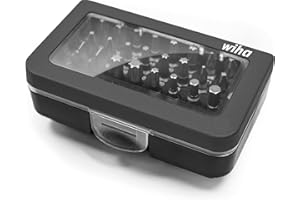 Wiha 41130 Brocas 31 piezas Herramientas de destornillador de bricolaje Broca de seguridad, Red, Set Piezas