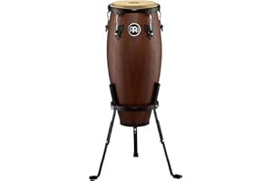 Meinl Percussion Headliner Designer Conga - Kleine Handtrommel - Mit Büffelfell - Durchmesser 10 Zoll - Siam Eiche, Dunkelbraun (HC10VWB-M)