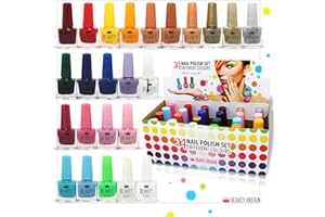 BEAUTY4BRITAIN Set di 24 Smalti Per Unghie 24 Diversi Colori Brillanti Pacco Regalo 5 ml (Set A)