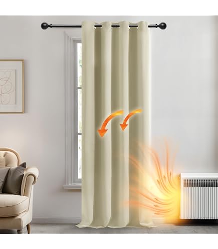 Tenda Oscurante Termica Per Soggiorno E Camera – Bianca/Grigio Chiaro, 232x180 Cm, Moderna E Fonoassorbente