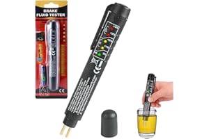 QEEROYO Bremsflüssigkeitstester, Bremsflüssigkeit Tester, Bremsflüssigkeitsprüfer, Bremsöltester, NF Bremsflüssigkeitstester Stift Bremsflüssigkeit Teststreifen Kalibriert, Batterien Enthalten