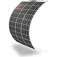 Flexible Solar Panel 100W 24V/12V Monocrystalline Bendable -Semi-Flexible Solar Panels Charger Off-Grid for RV Boat Cabin Van Car Uneven Surfaces