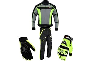 BOSMOTO Motorradkombi Biker Motorrad Textil Kombi wasserdichte Jacke, Hosen