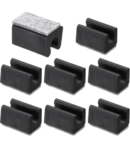 PATIKIL 19mm Cubierta Rectangular Para Patas De Silla Con Almohadilla De Fieltro, 24 Piezas Deslizamiento Suave Sin Arañazos Sin Ruido Protectores De Patas De Muebles, Blanco