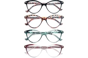 HEEYYOK Reading Glasses Womens Floral/Flower Pattern Cat Eye +2.00 Ladies Readers Glasses Comfortable Colorful Lightweigth Frame